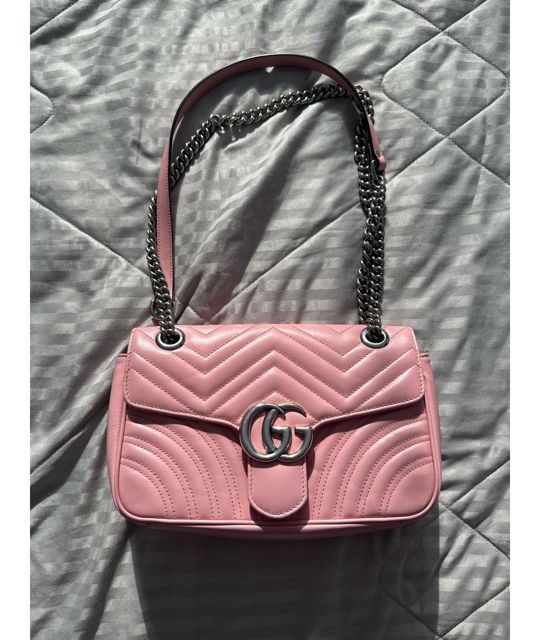 GUCCI Розовая кожаная поясная сумка, фото 9
