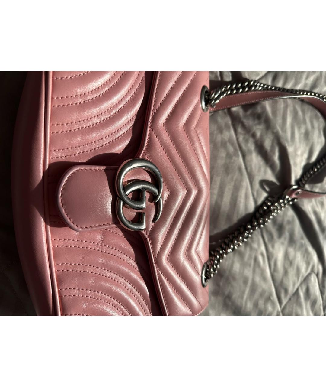 GUCCI Розовая кожаная поясная сумка, фото 6