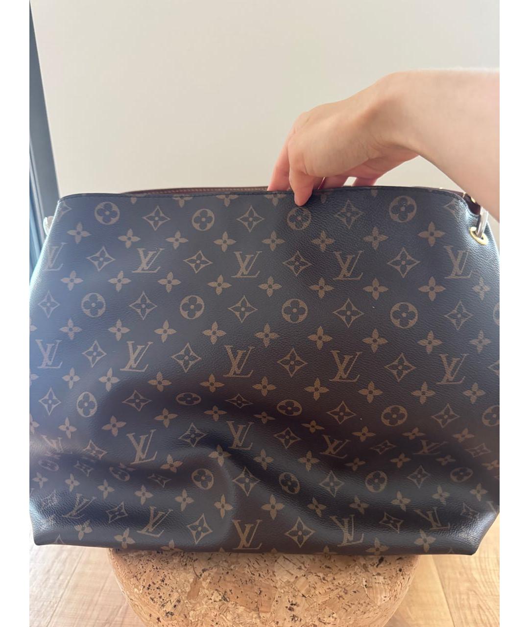LOUIS VUITTON Коричневая сумка тоут, фото 3