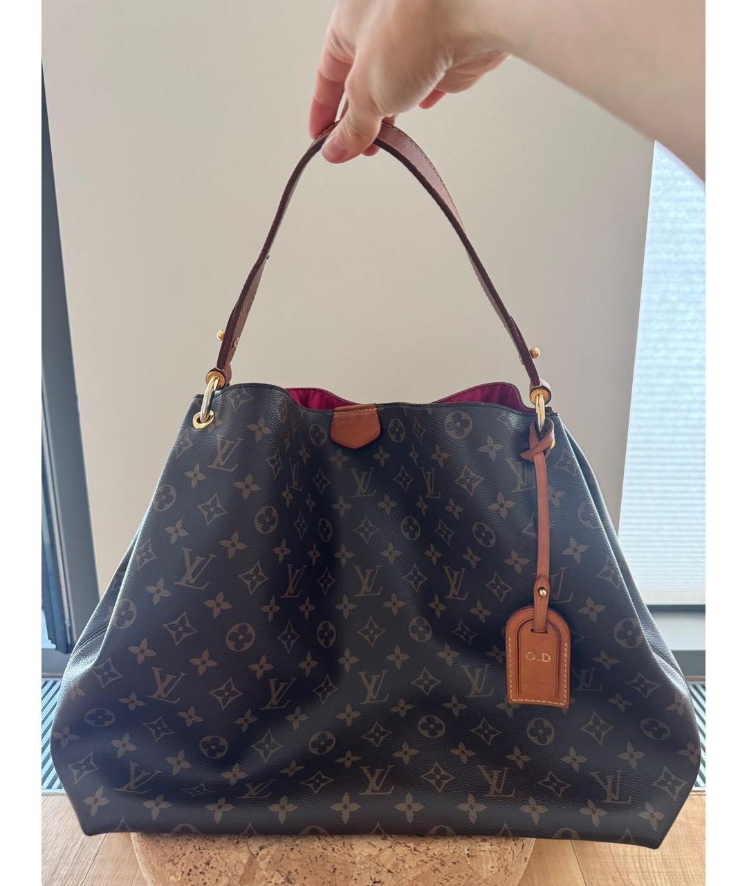 LOUIS VUITTON Коричневая сумка тоут, фото 9