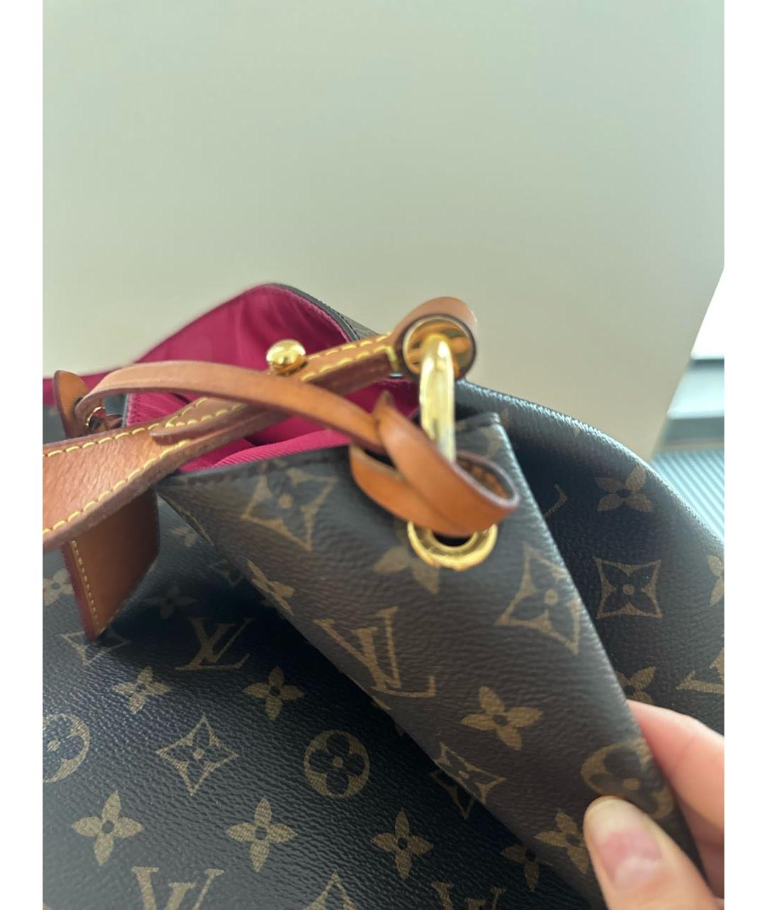 LOUIS VUITTON Коричневая сумка тоут, фото 7