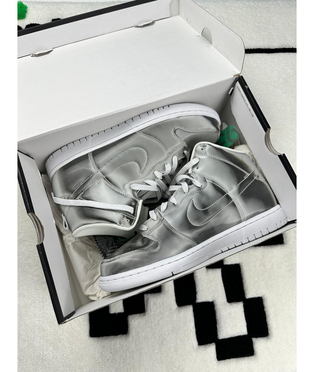 NIKE Серебряные высокие кроссовки / кеды, фото 9