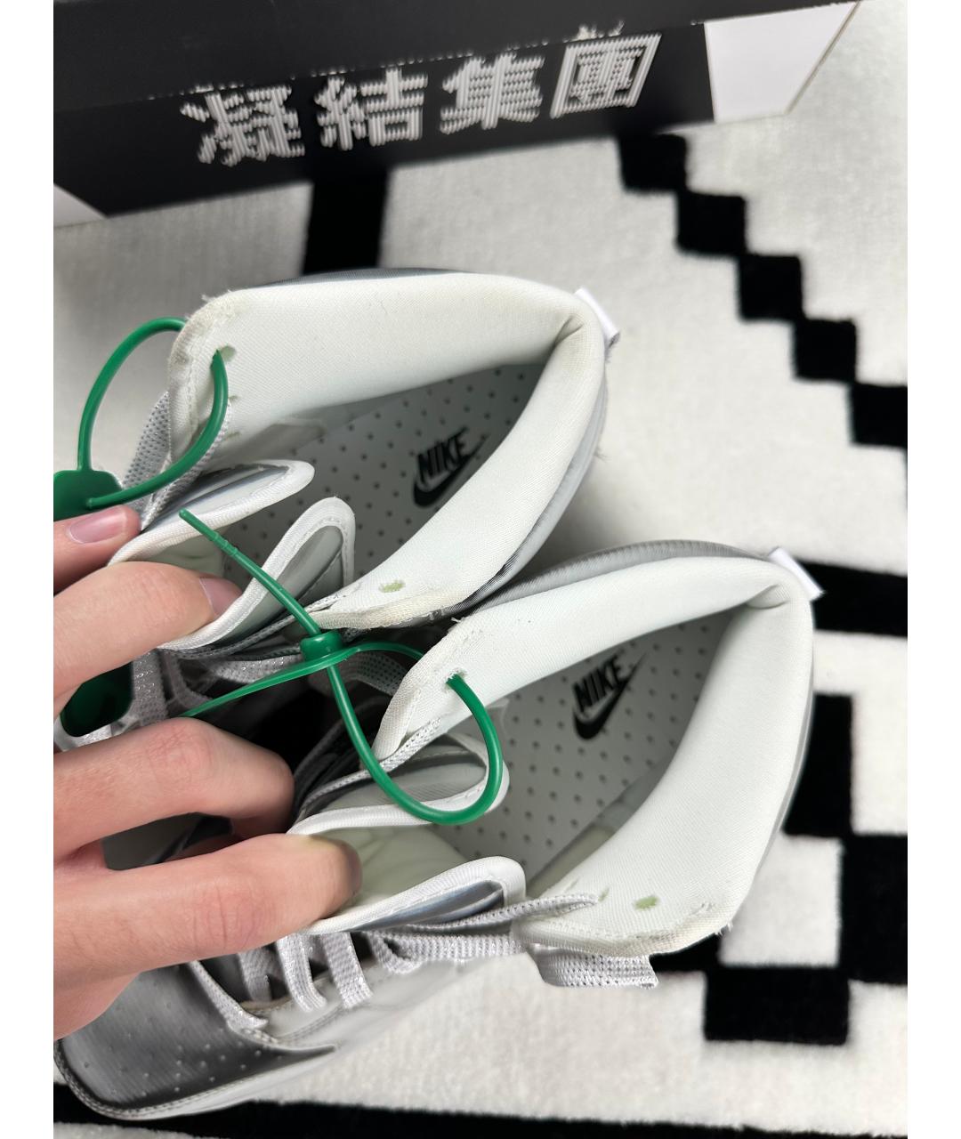 NIKE Серебряные высокие кроссовки / кеды, фото 3