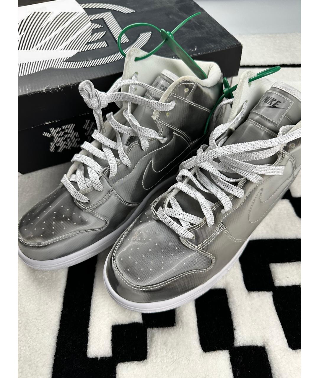 NIKE Серебряные высокие кроссовки / кеды, фото 2