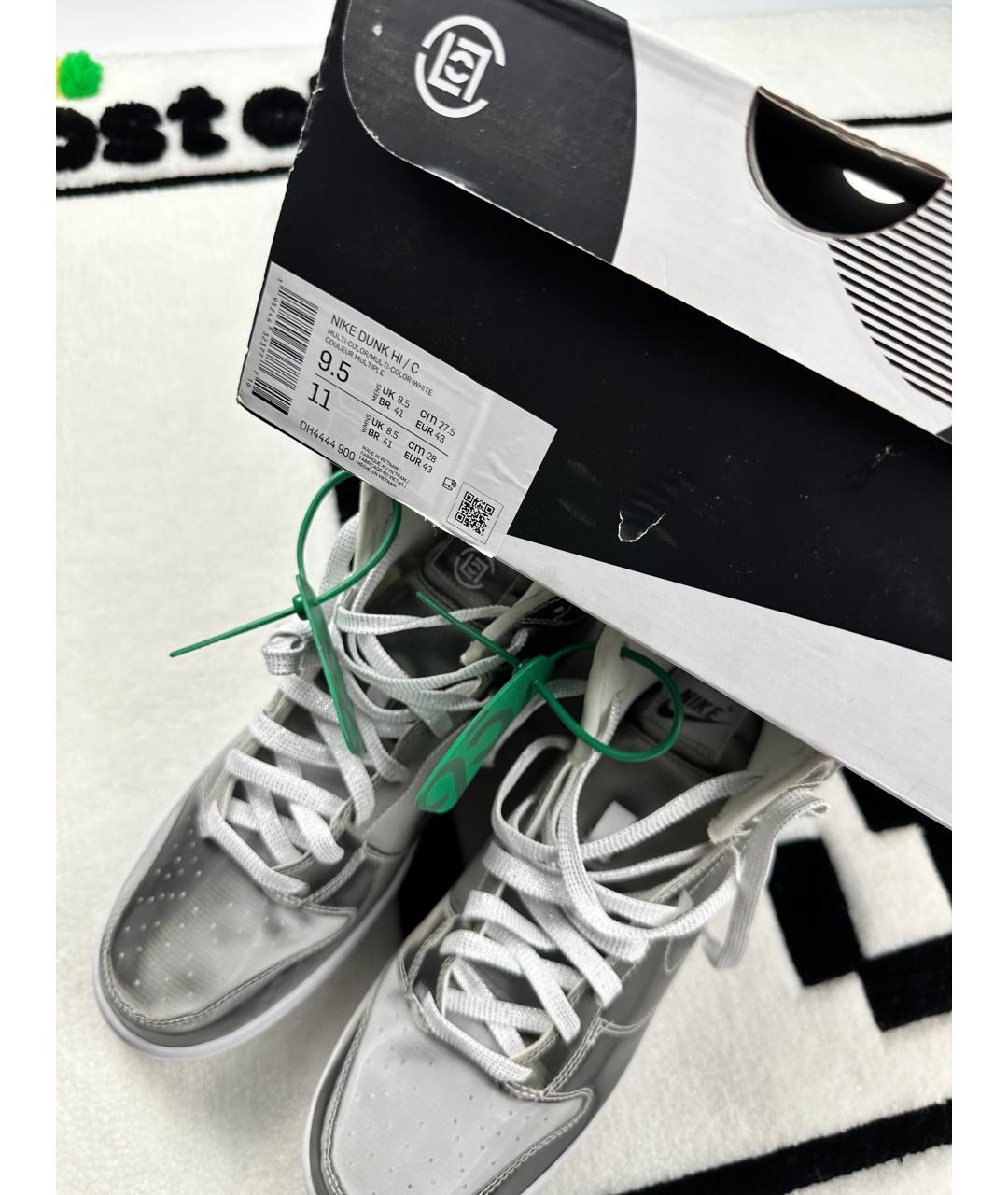 NIKE Серебряные высокие кроссовки / кеды, фото 8
