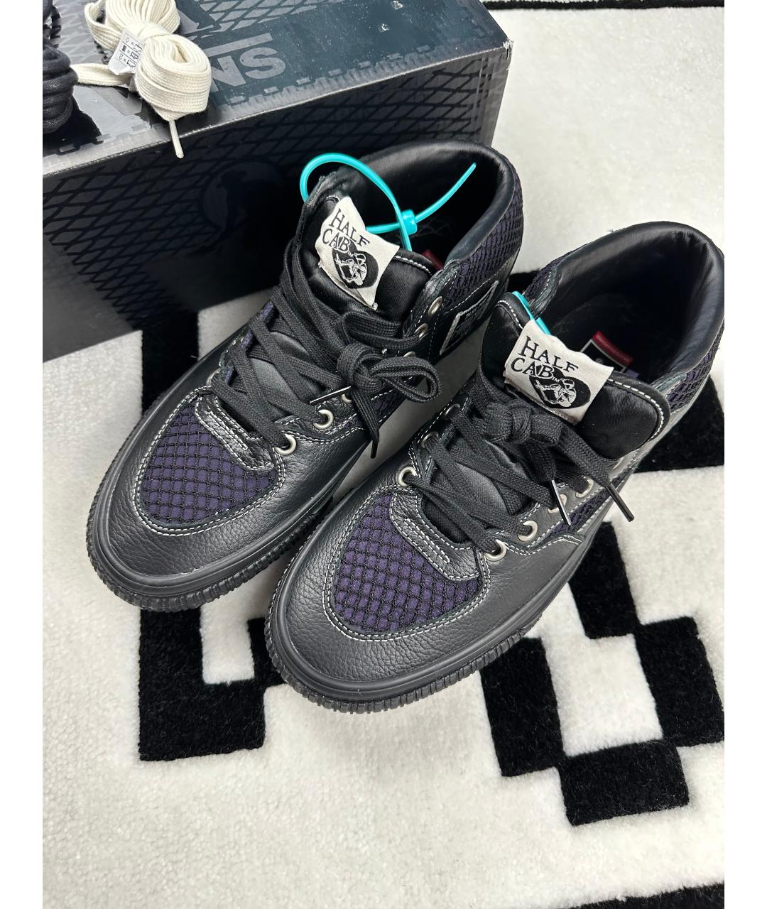 VANS Черные высокие кроссовки / кеды из искусственной кожи, фото 2