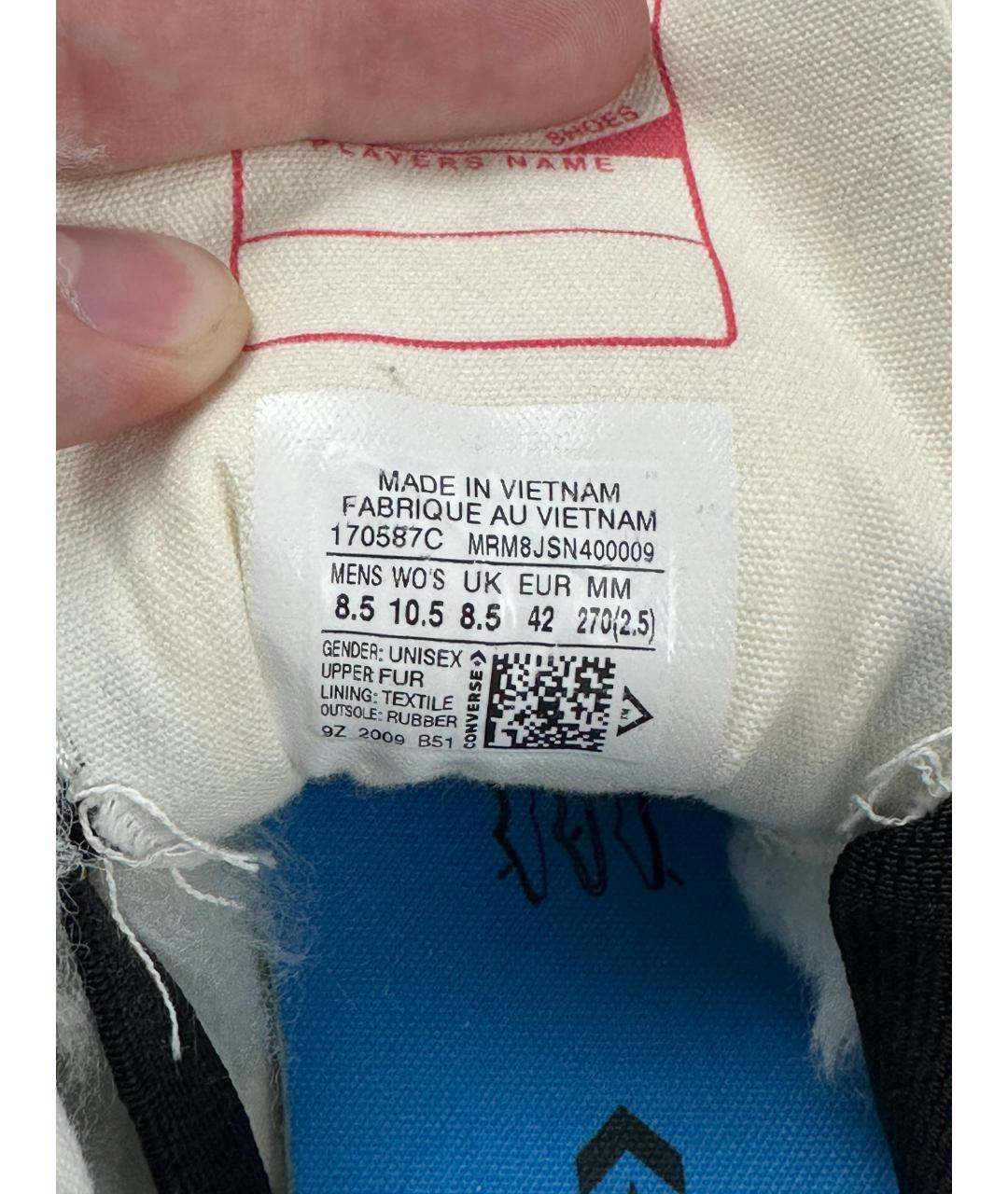 CONVERSE Голубые высокие кроссовки / кеды, фото 7