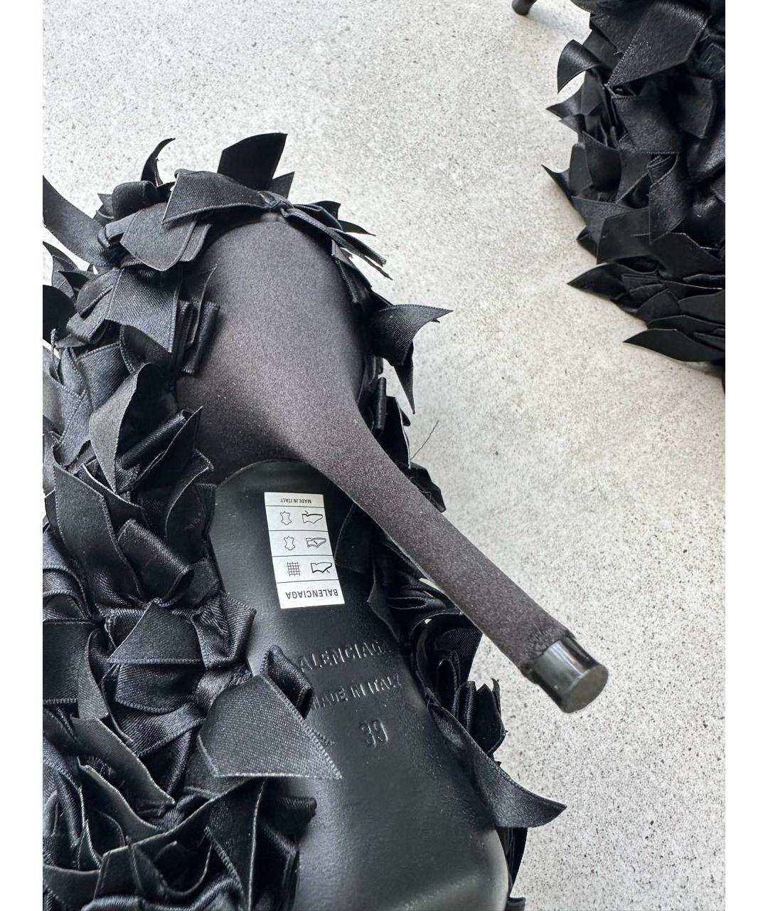 BALENCIAGA Черные текстильные туфли, фото 4