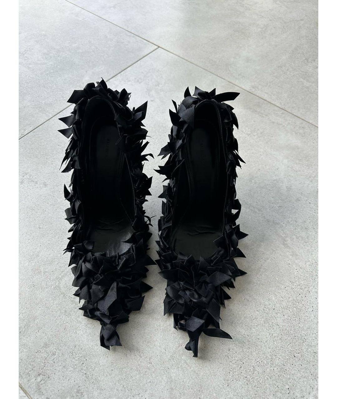 BALENCIAGA Черные текстильные туфли, фото 2