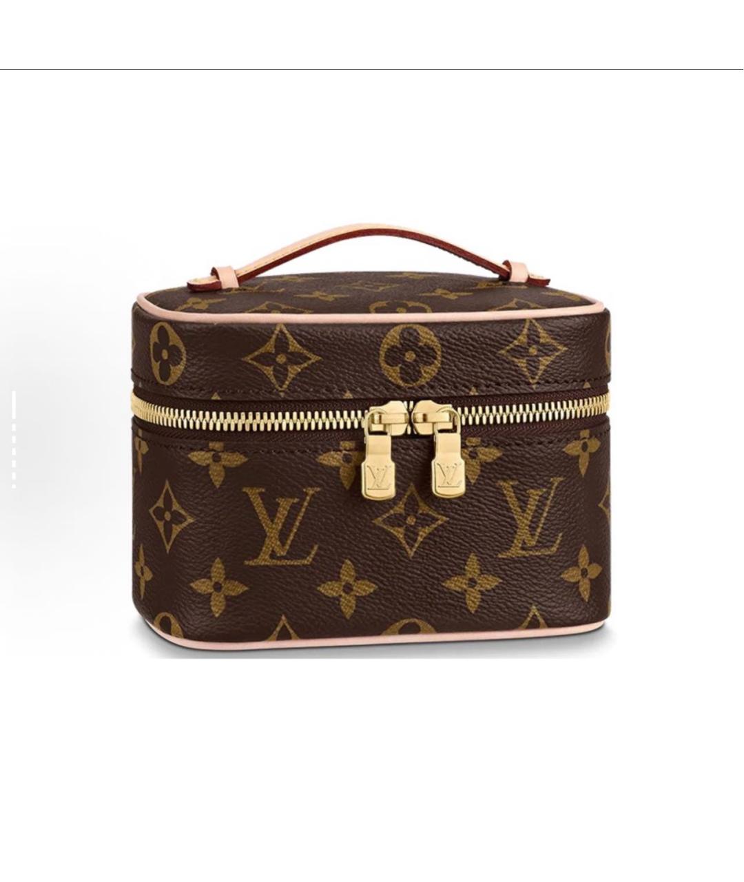 LOUIS VUITTON Коричневая косметичка, фото 7