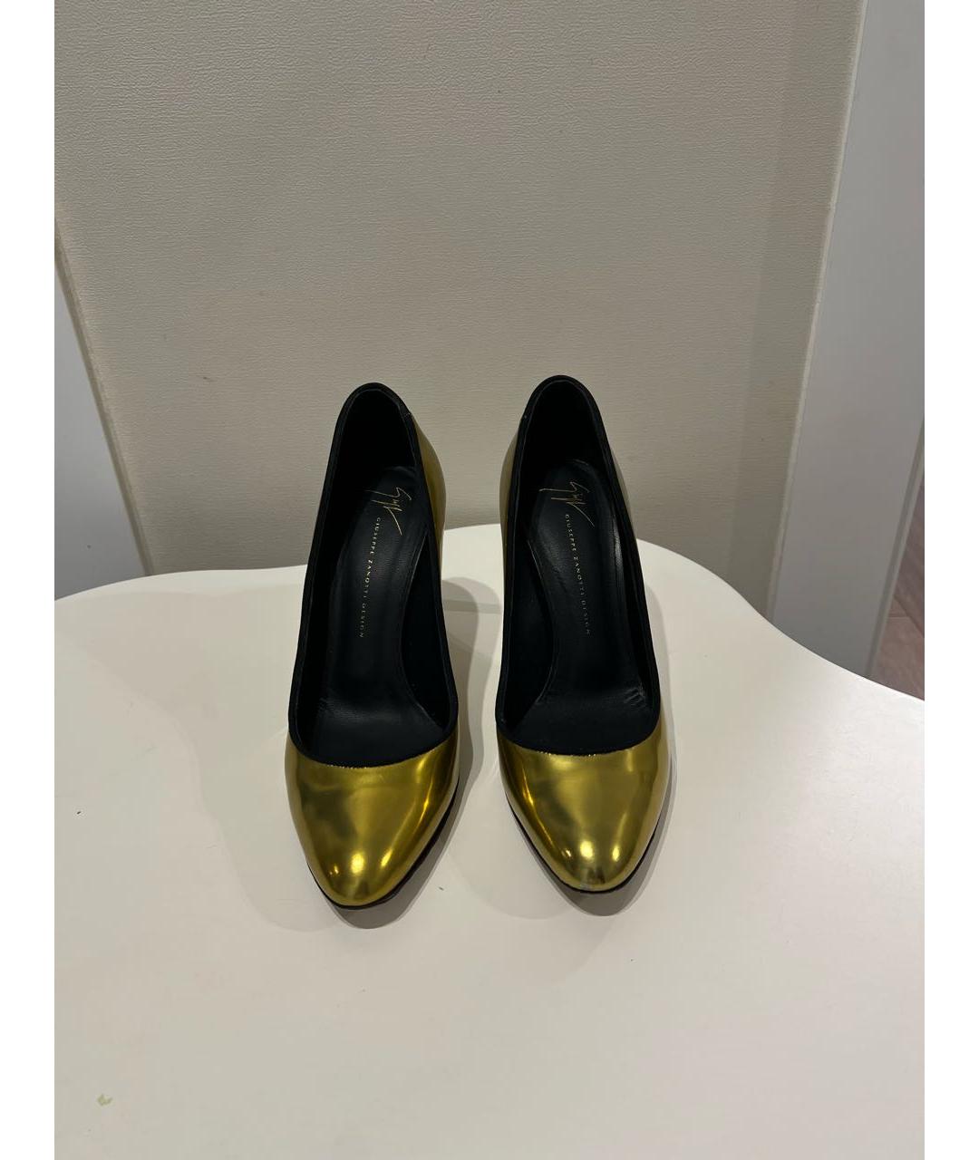 GIUSEPPE ZANOTTI DESIGN Золотые кожаные туфли, фото 2