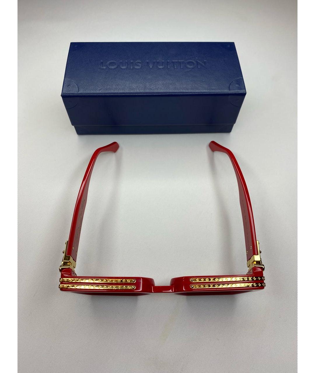 LOUIS VUITTON Красные пластиковые солнцезащитные очки, фото 2