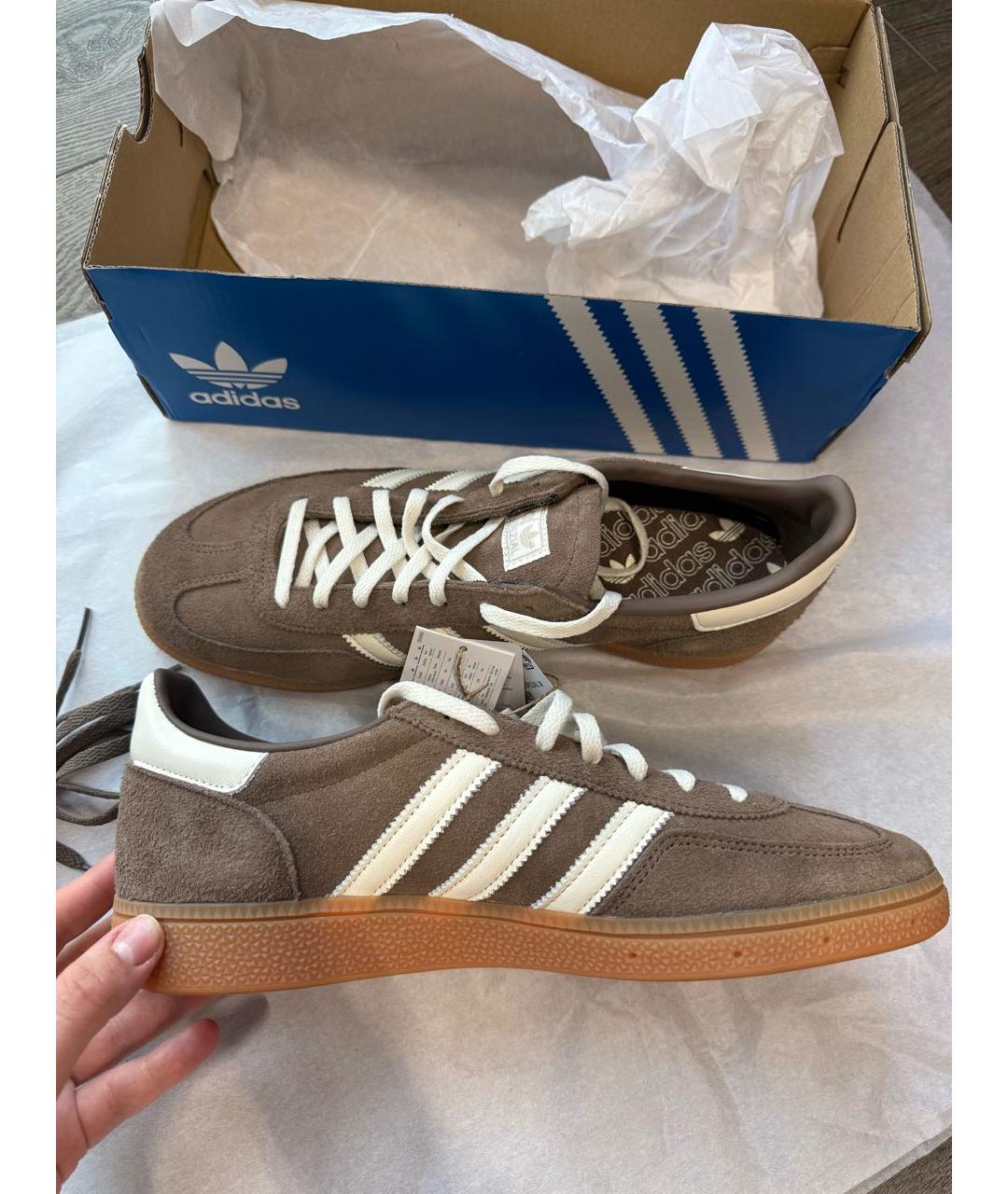 ADIDAS Коричневые замшевые низкие кроссовки / кеды, фото 7