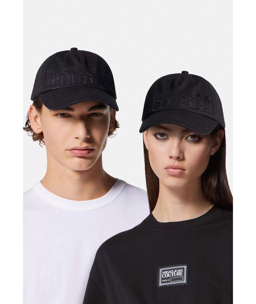 VERSACE JEANS COUTURE Черная хлопковая кепка, фото 8