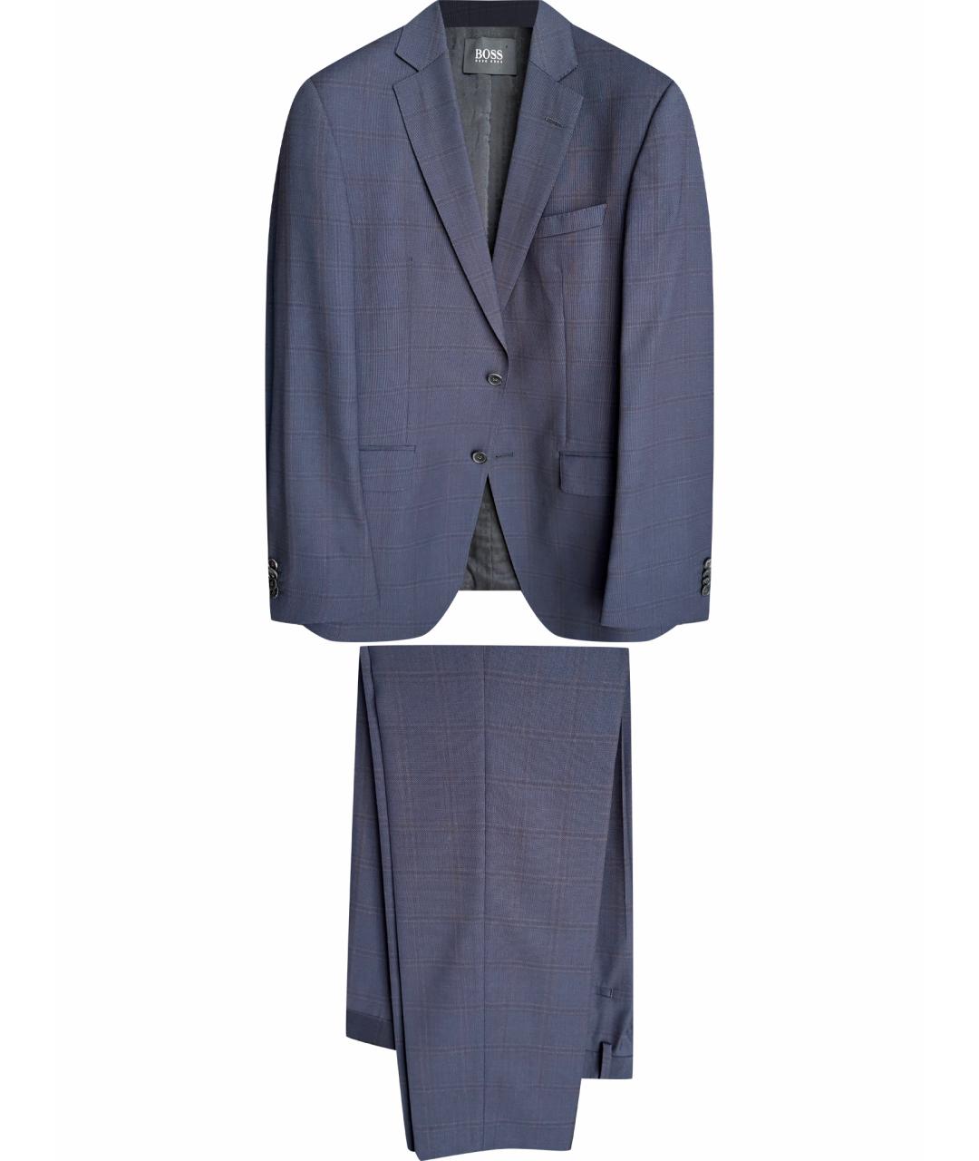 HUGO BOSS Темно-синий классический костюм, фото 1
