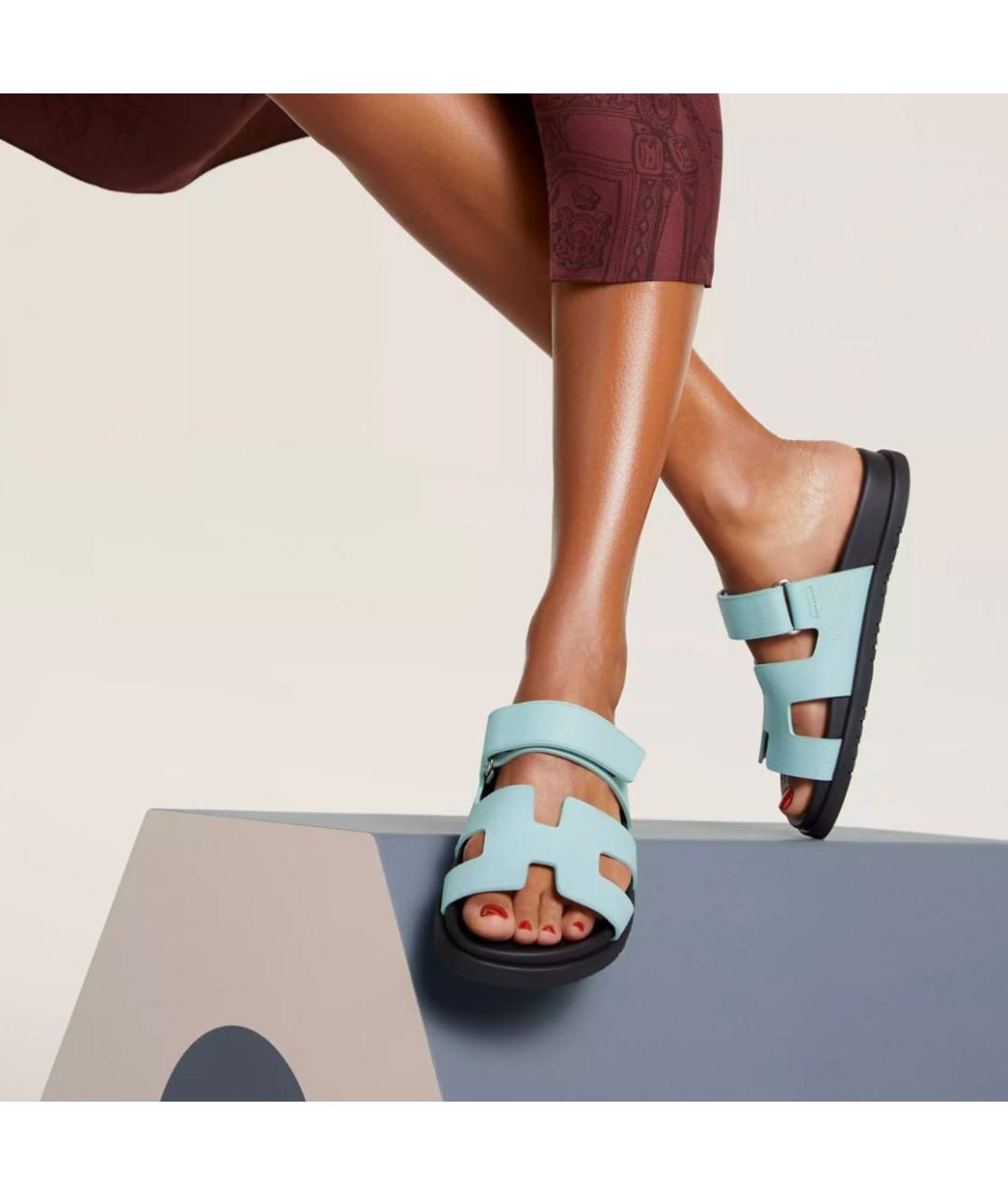 HERMES Кожаные сандалии, фото 6