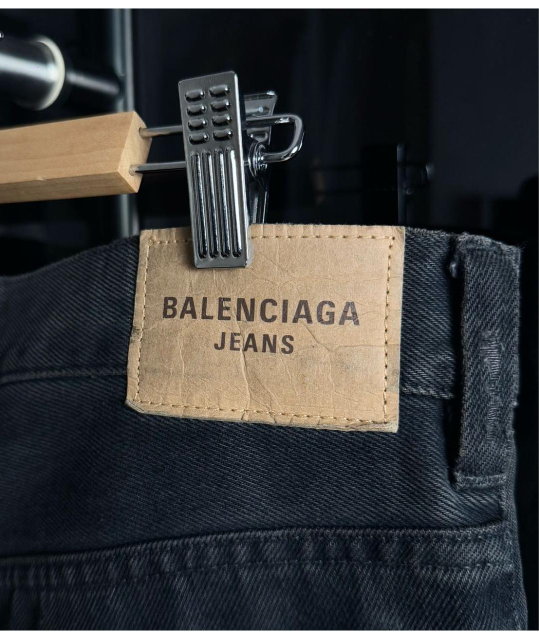 BALENCIAGA Черные хлопковые джинсы, фото 5