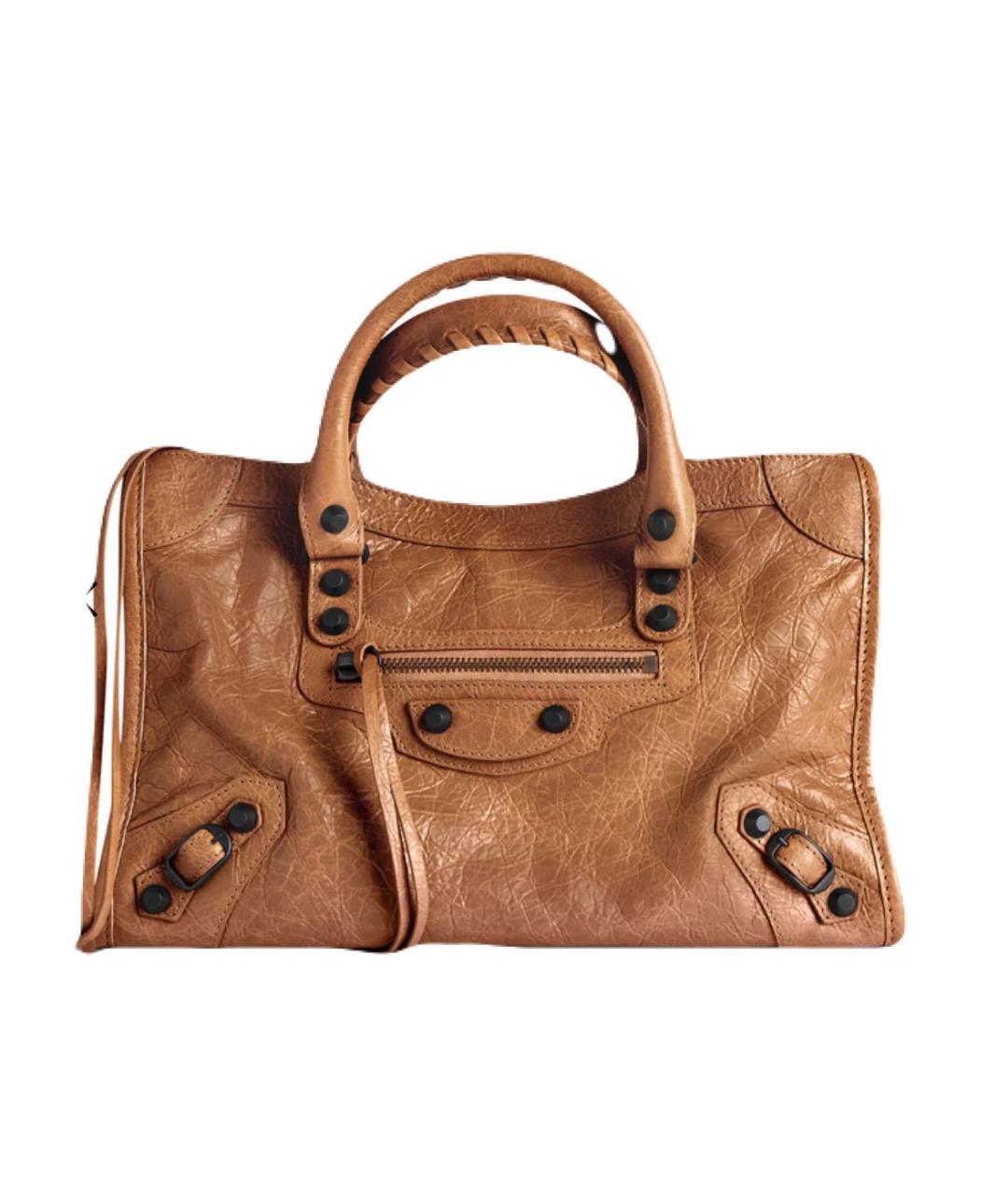 BALENCIAGA Коричневая кожаная сумка через плечо, фото 4