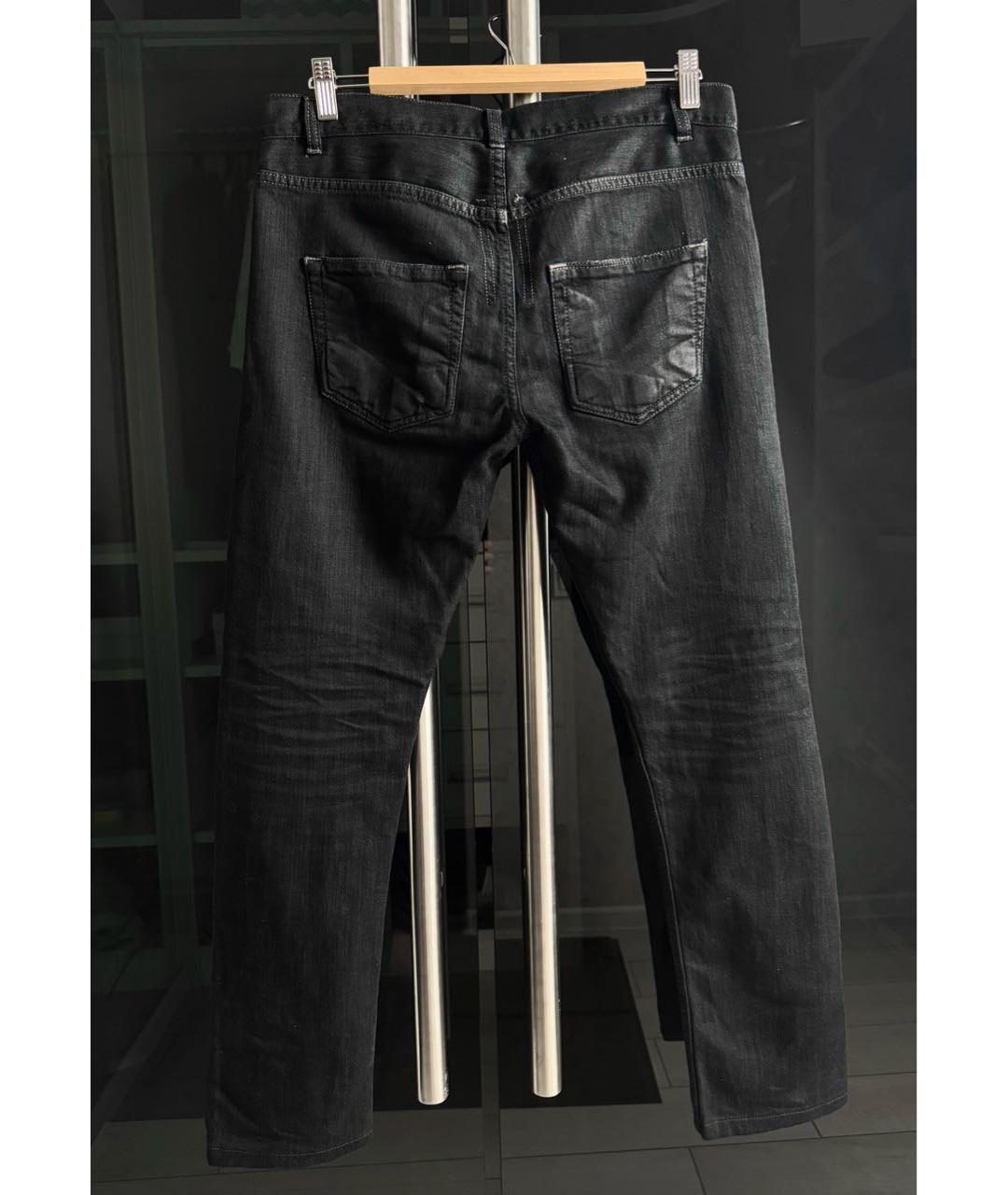 RICK OWENS Черные хлопко-эластановые джинсы скинни, фото 2