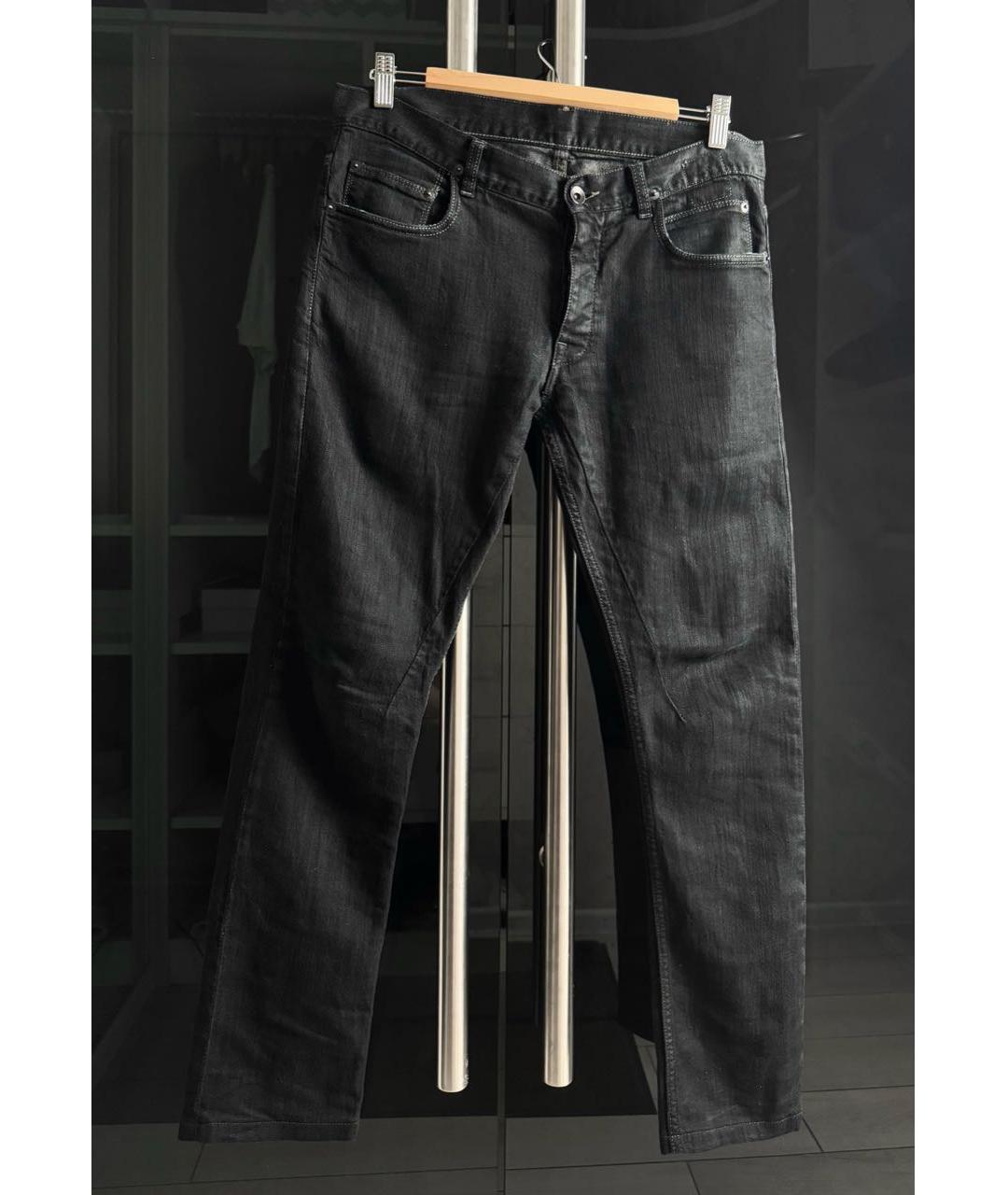 RICK OWENS Черные хлопко-эластановые джинсы скинни, фото 7