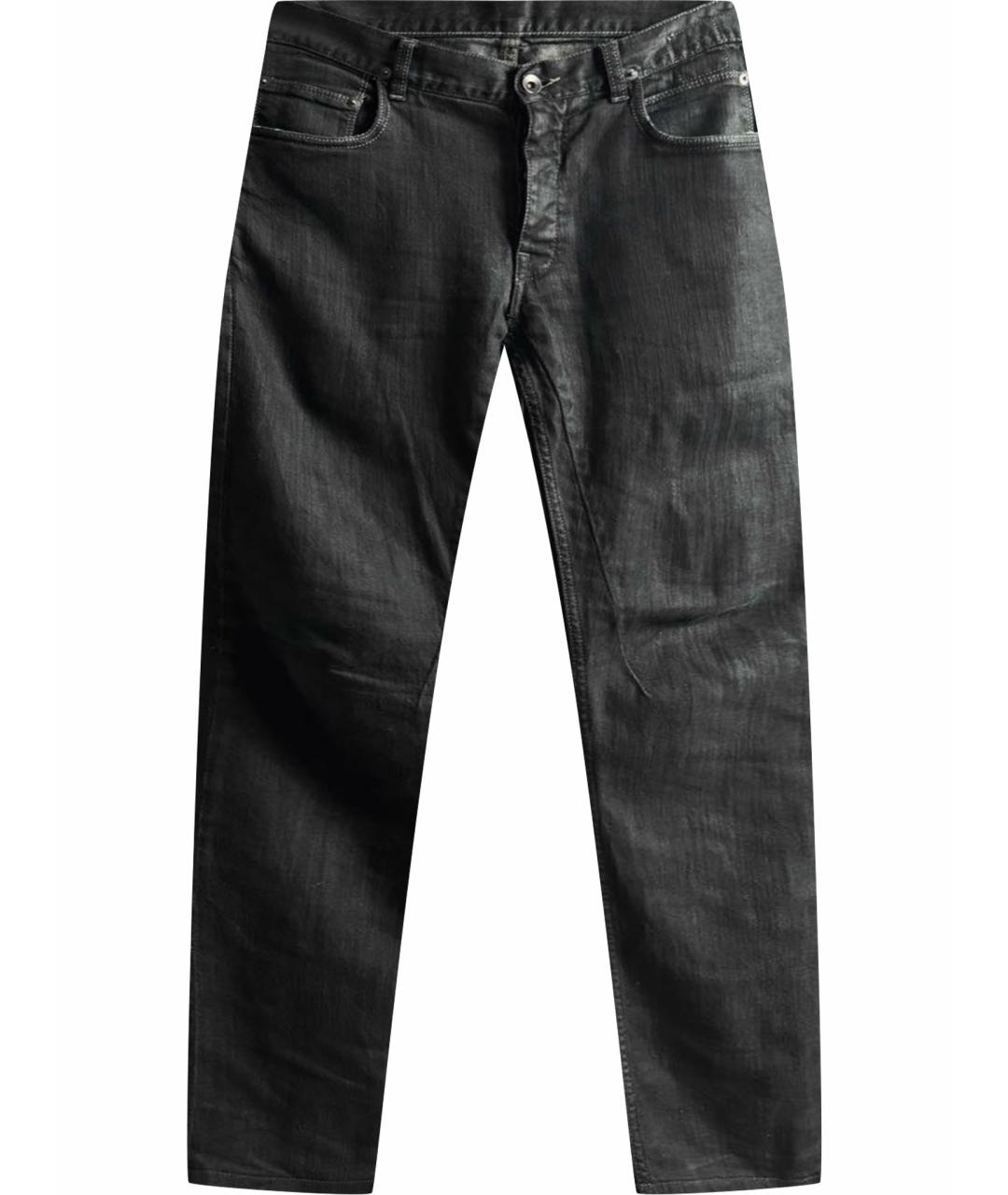 RICK OWENS Черные хлопко-эластановые джинсы скинни, фото 1