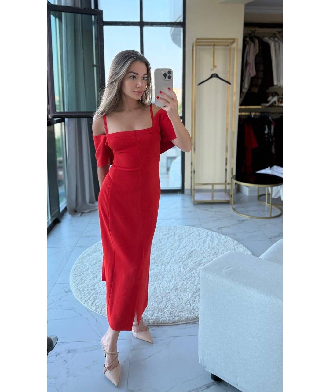 VICTORIA BECKHAM Красное вечернее платье, фото 5