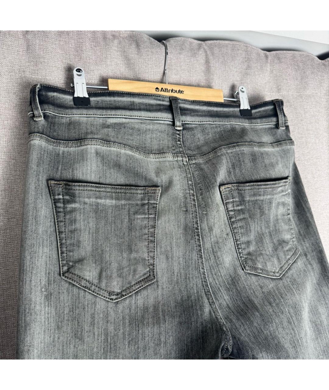 RICK OWENS DRKSHDW Серые хлопко-эластановые джинсы скинни, фото 4