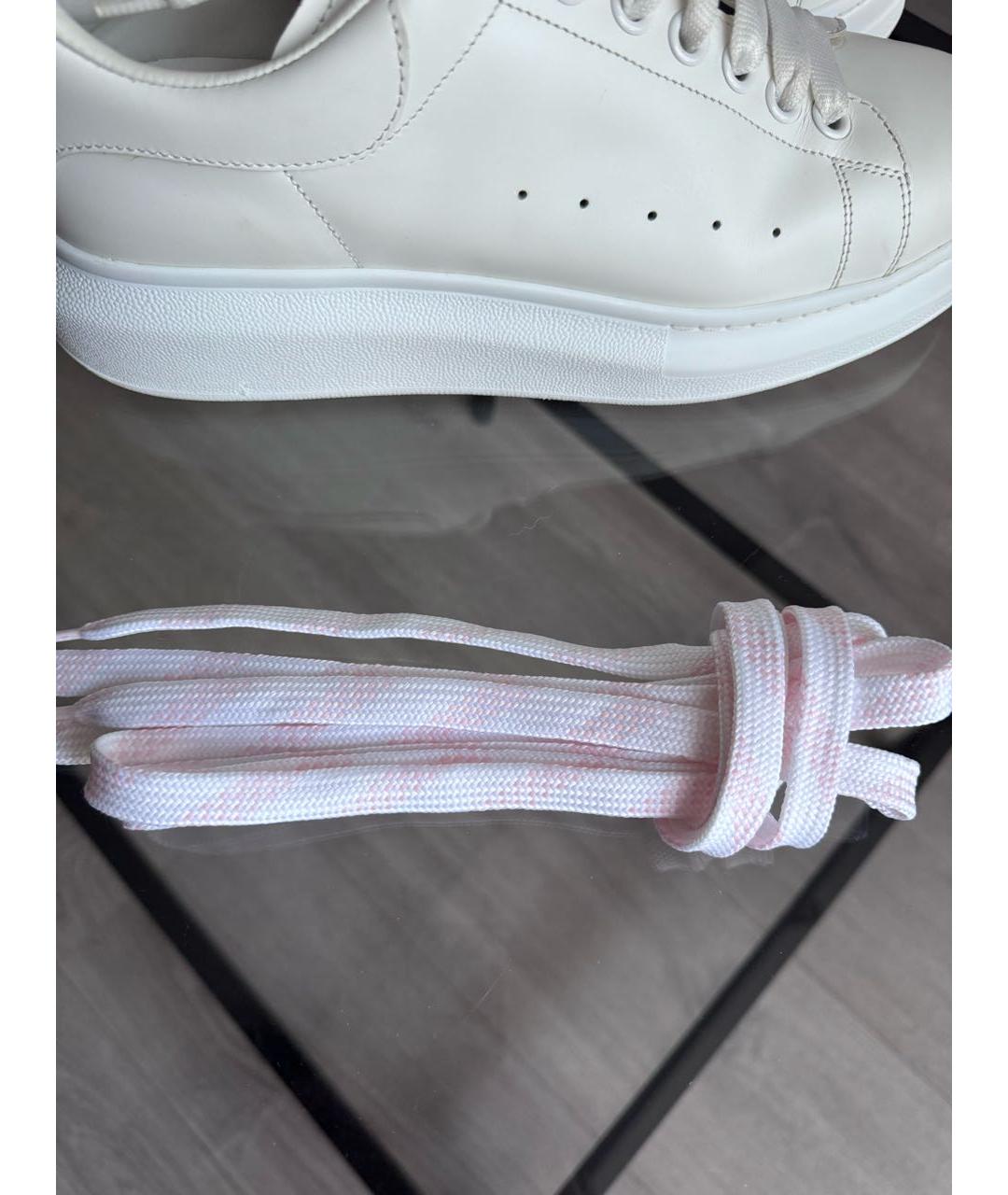 ALEXANDER MCQUEEN Белые кожаные кеды, фото 8