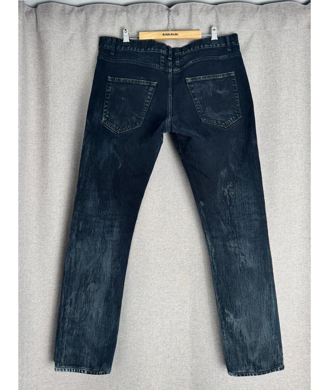 SAINT LAURENT Черные хлопковые джинсы скинни, фото 2