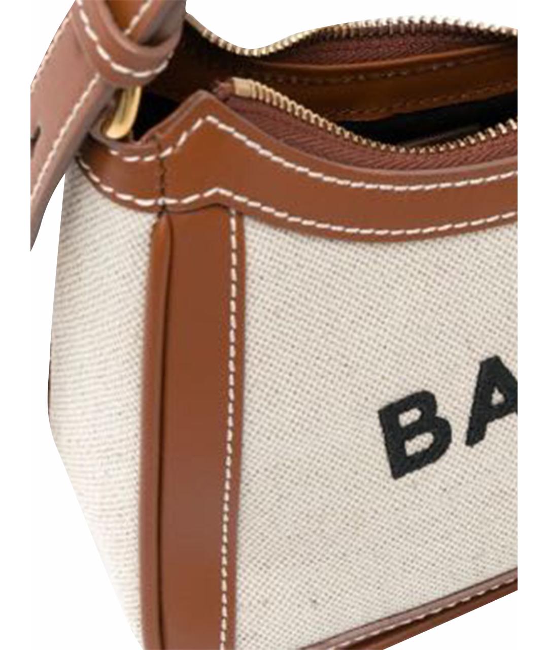 BALMAIN Коричневая тканевая сумка с короткими ручками, фото 7