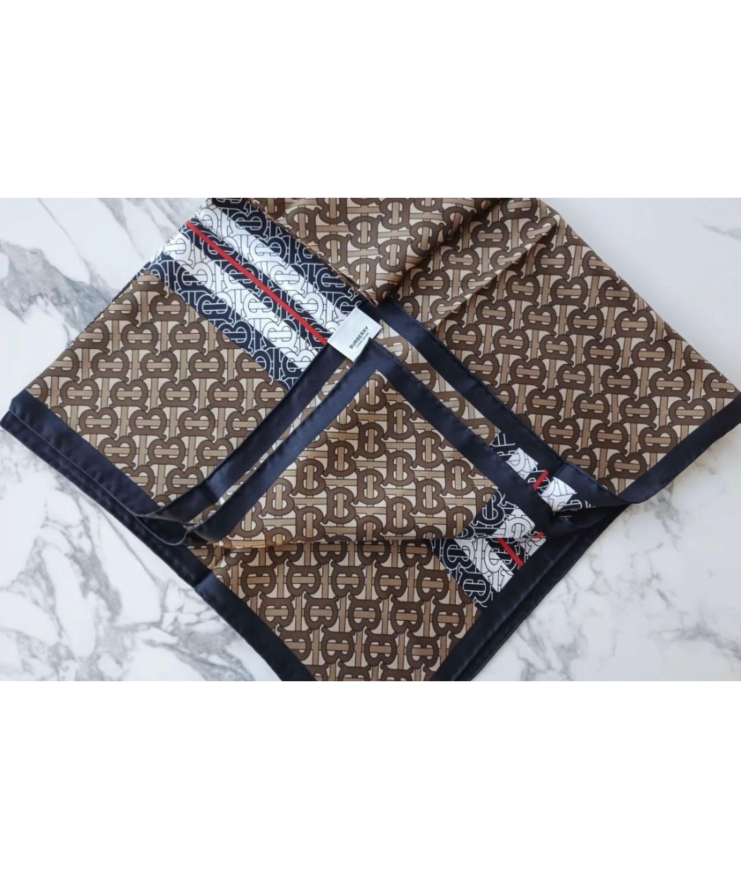 BURBERRY Мульти шелковый платок, фото 4