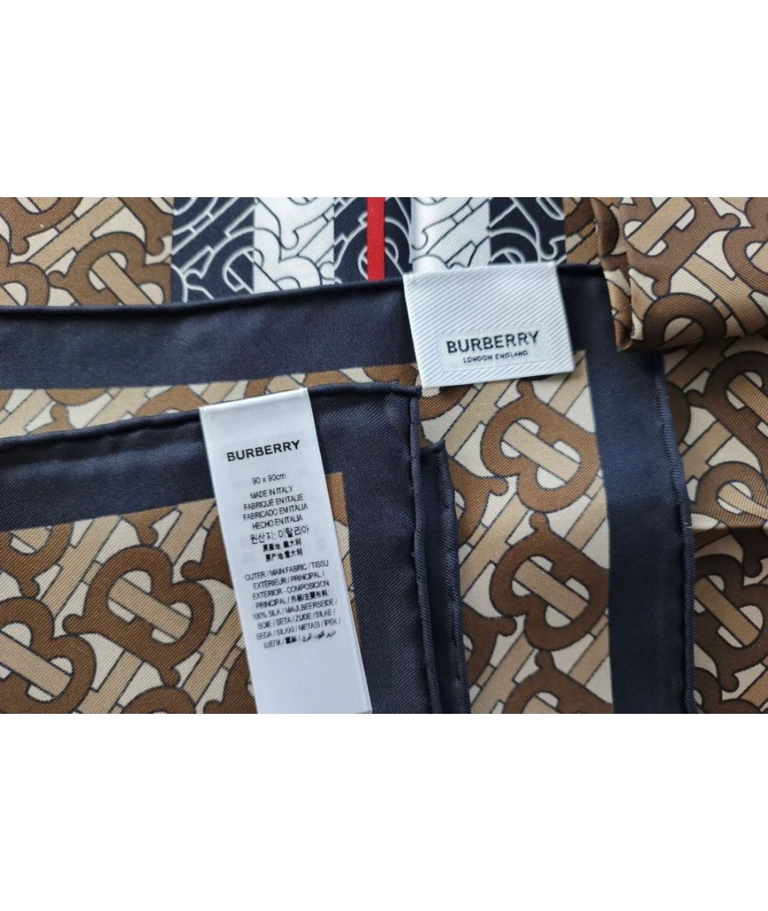 BURBERRY Мульти шелковый платок, фото 3