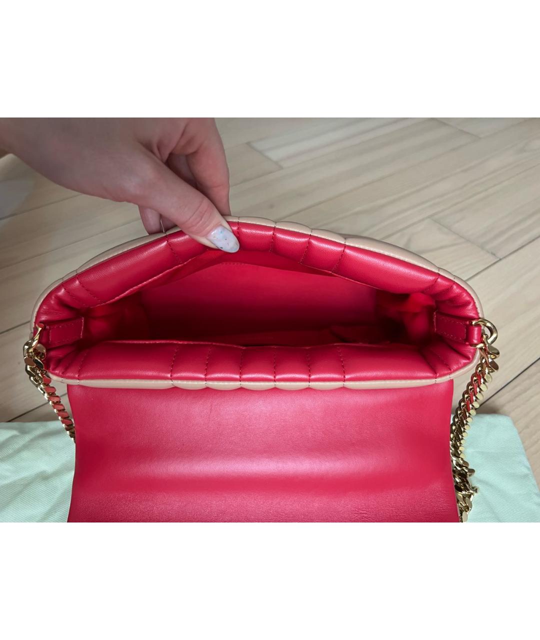 BURBERRY Бежевая кожаная сумка через плечо, фото 4