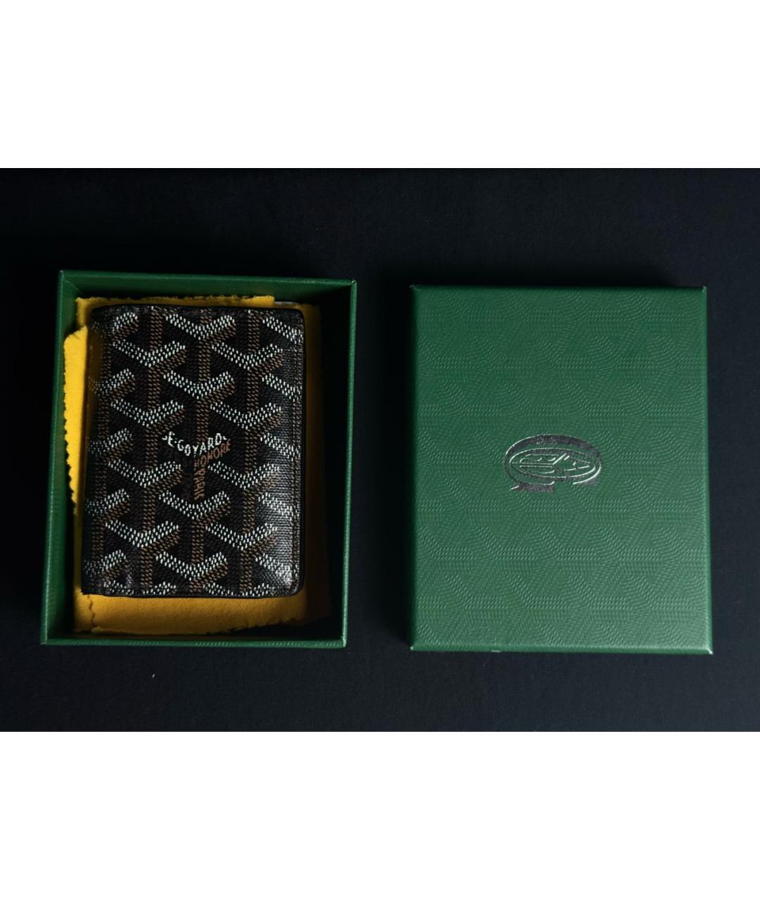 GOYARD Черный кожаный кошелек, фото 5