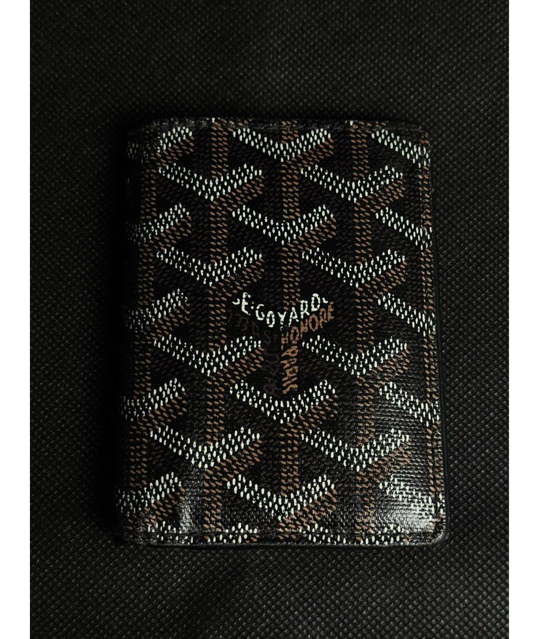GOYARD Черный кожаный кошелек, фото 7