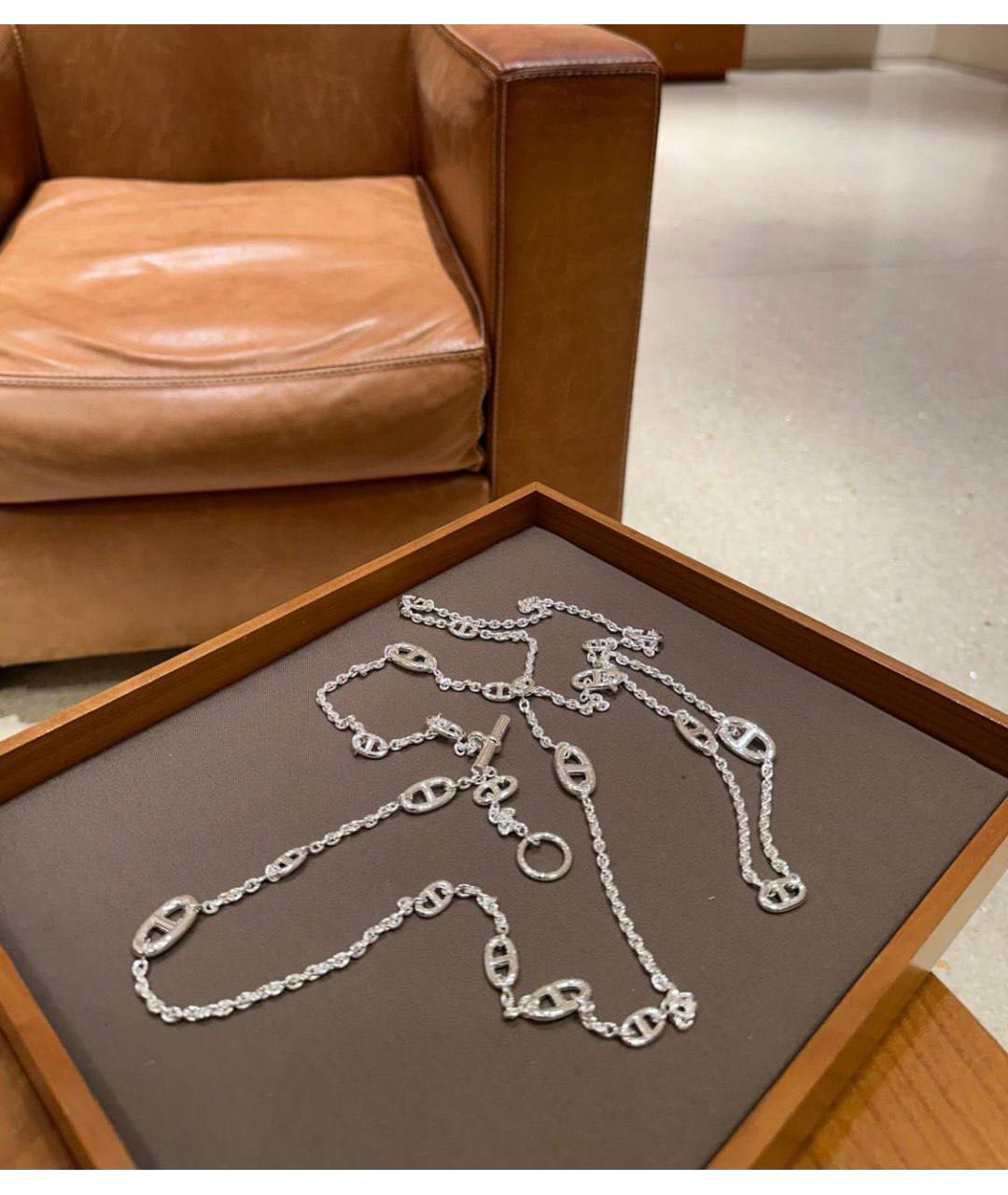 HERMES Серебряное серебряное колье, фото 3