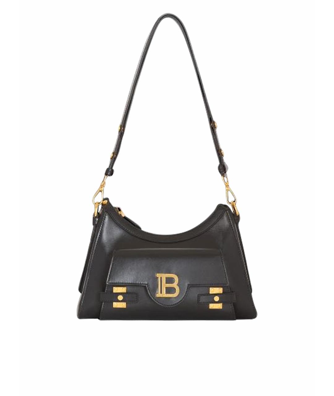 BALMAIN Черная кожаная сумка тоут, фото 1