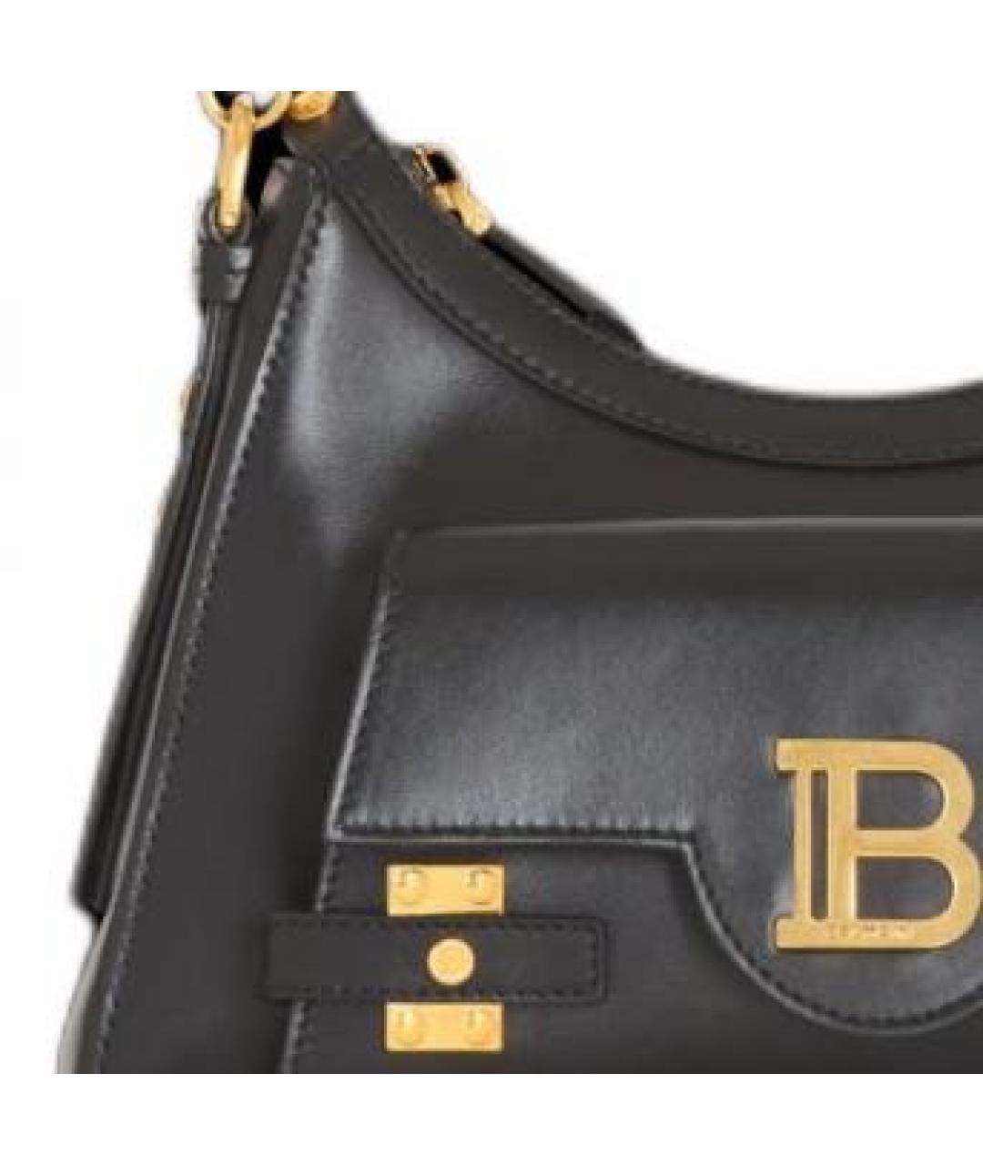 BALMAIN Черная кожаная сумка тоут, фото 4