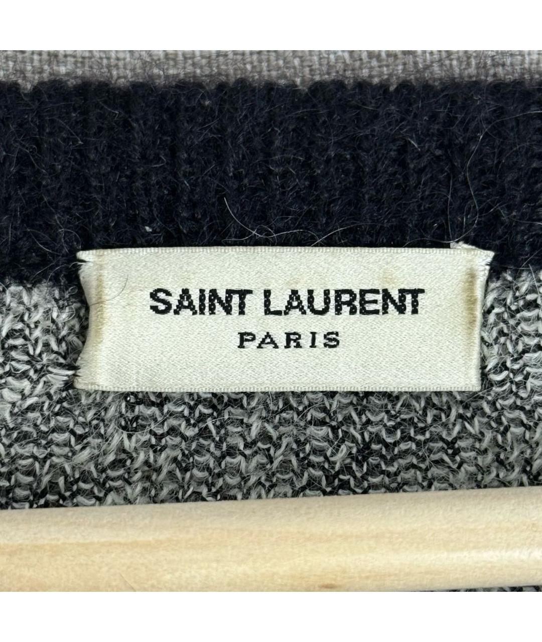 SAINT LAURENT Белый шерстяной джемпер / свитер, фото 6