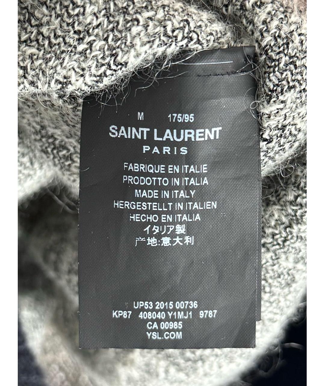 SAINT LAURENT Белый шерстяной джемпер / свитер, фото 7