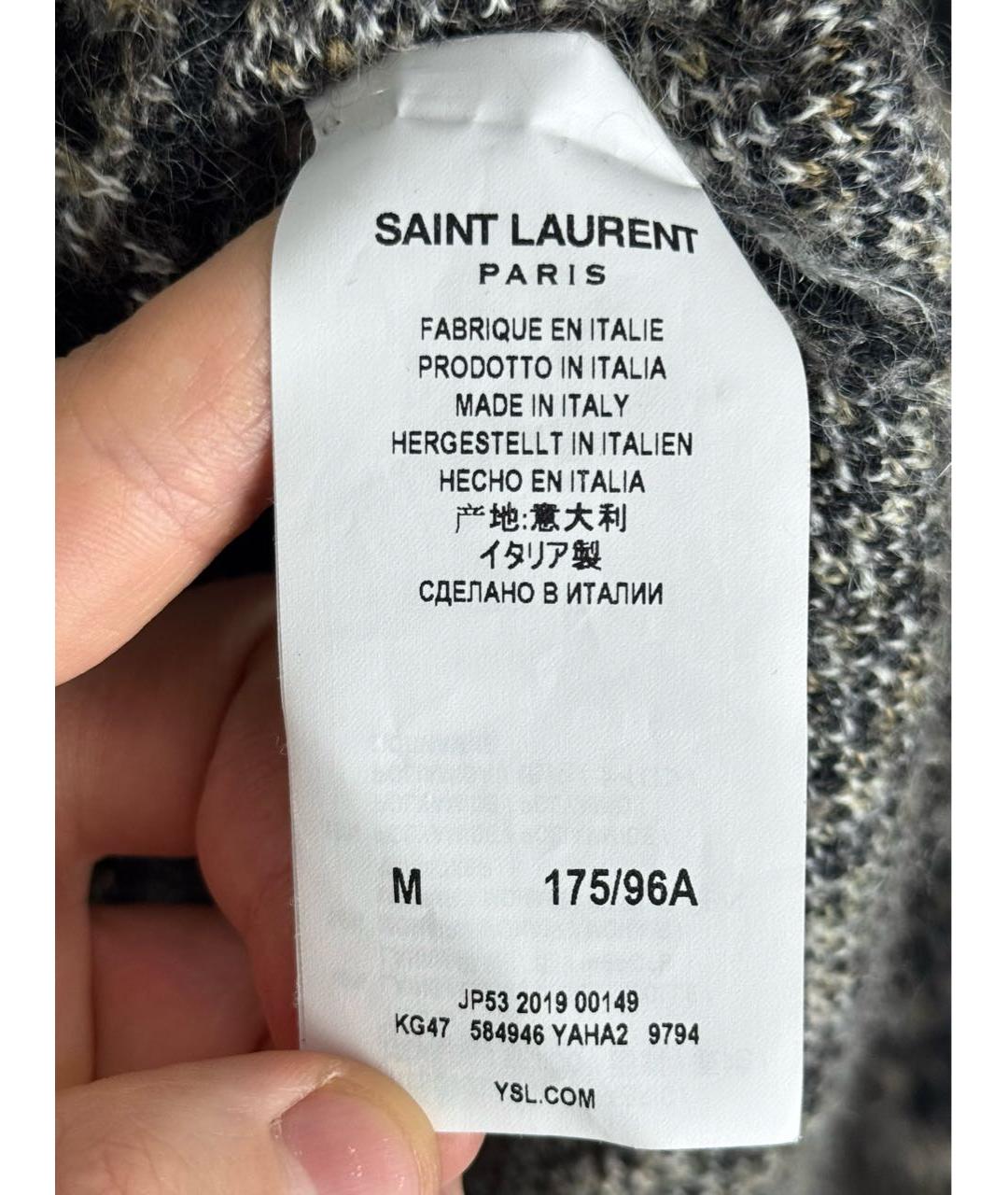 SAINT LAURENT Шерстяной джемпер / свитер, фото 6