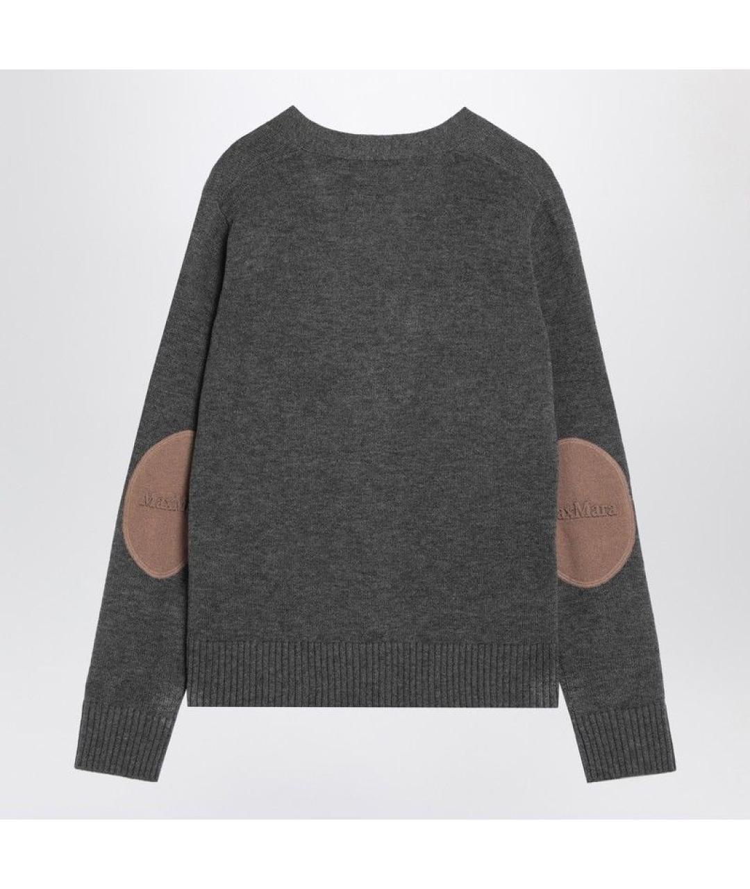 'S MAX MARA Антрацитовый шерстяной кардиган, фото 2