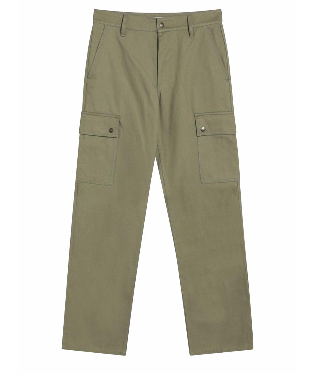 BURBERRY Хаки хлопковые повседневные брюки, фото 3
