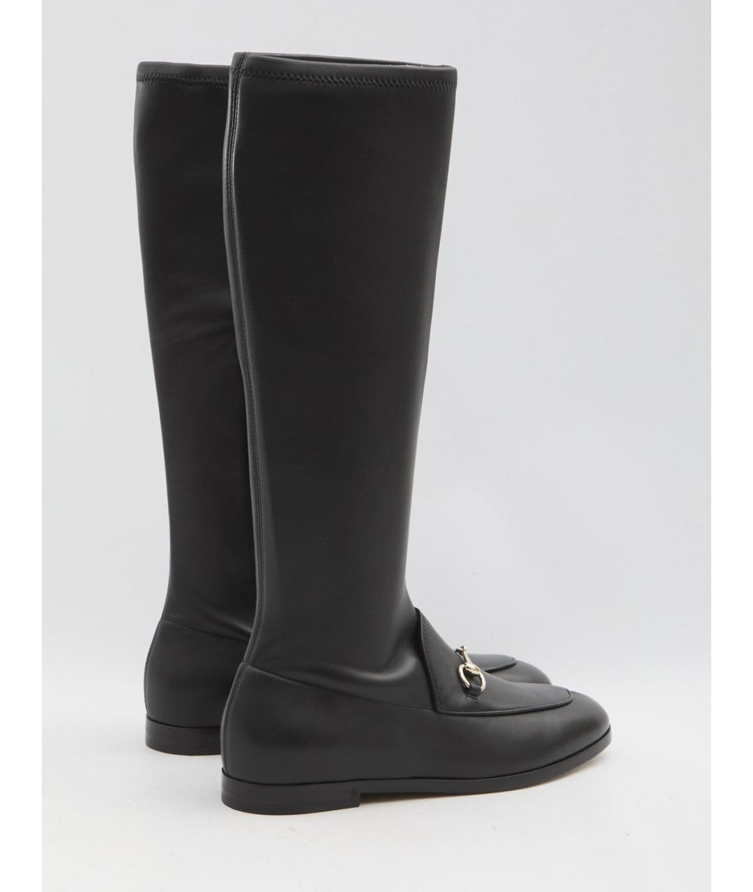 GUCCI Черные кожаные сапоги, фото 3