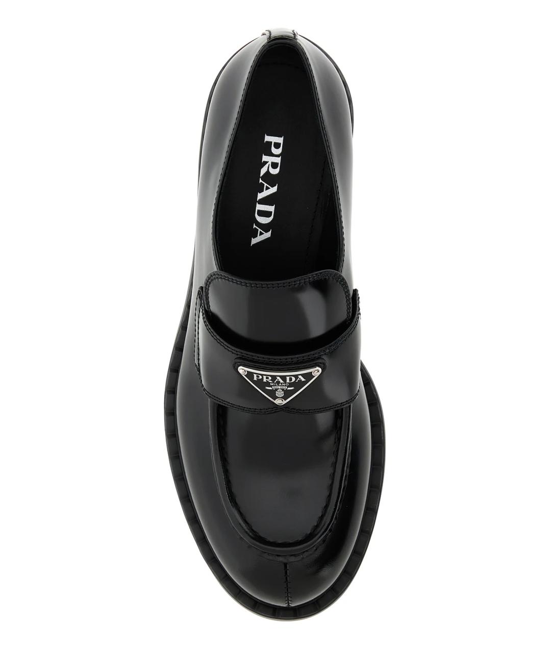 PRADA Черные кожаные лоферы, фото 3