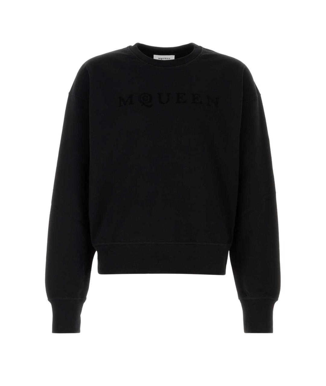 ALEXANDER MCQUEEN Черный хлопковый джемпер / свитер, фото 1