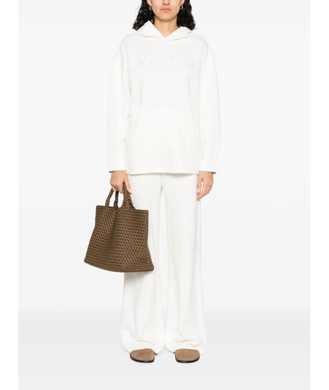 'S MAX MARA Белый хлопковый джемпер / свитер, фото 2