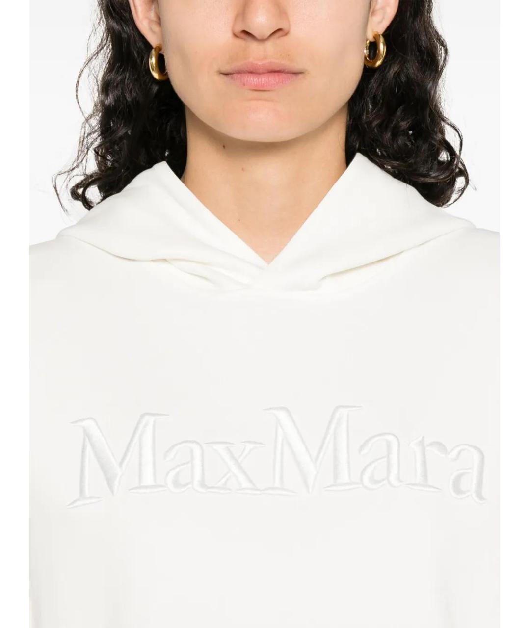 'S MAX MARA Белый хлопковый джемпер / свитер, фото 5