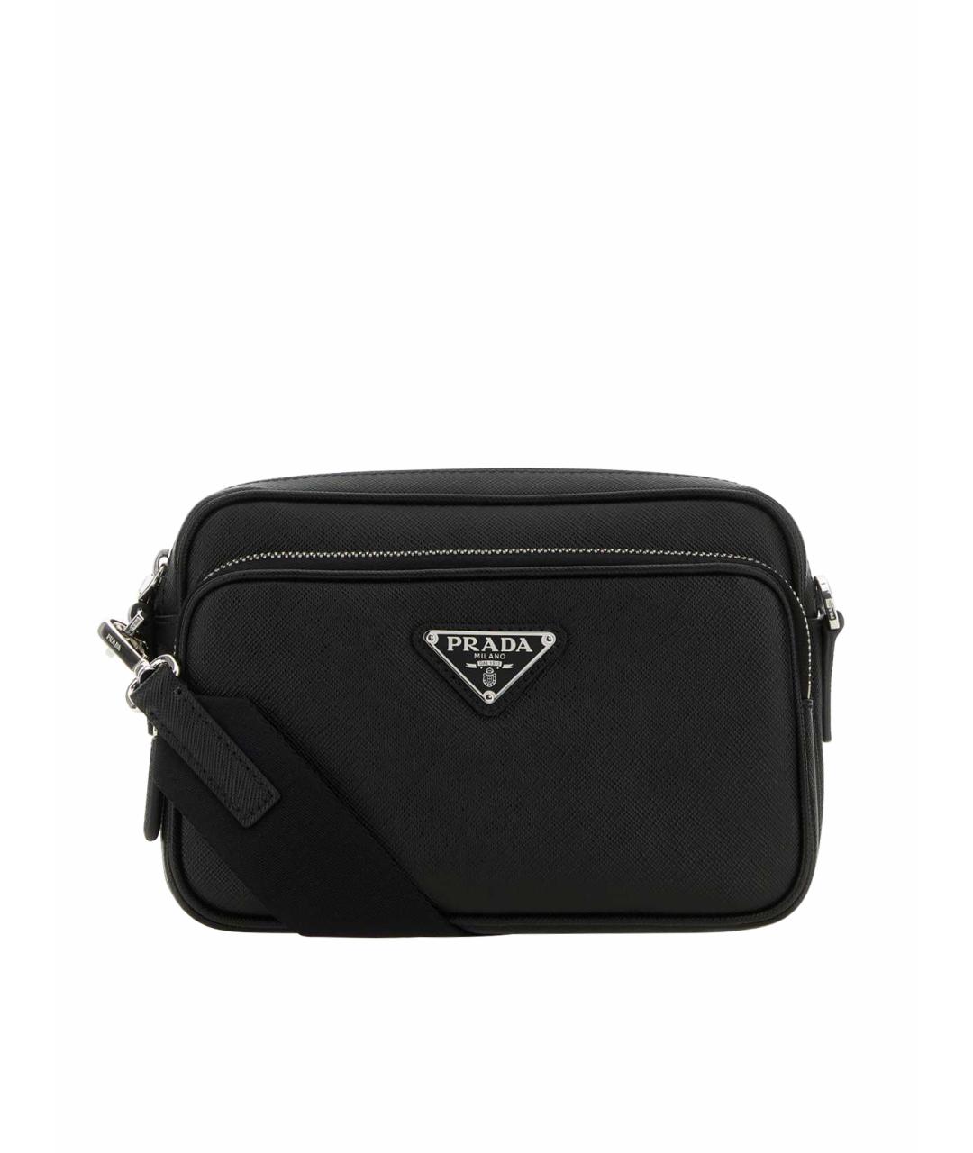 PRADA Черная кожаная сумка на плечо, фото 1