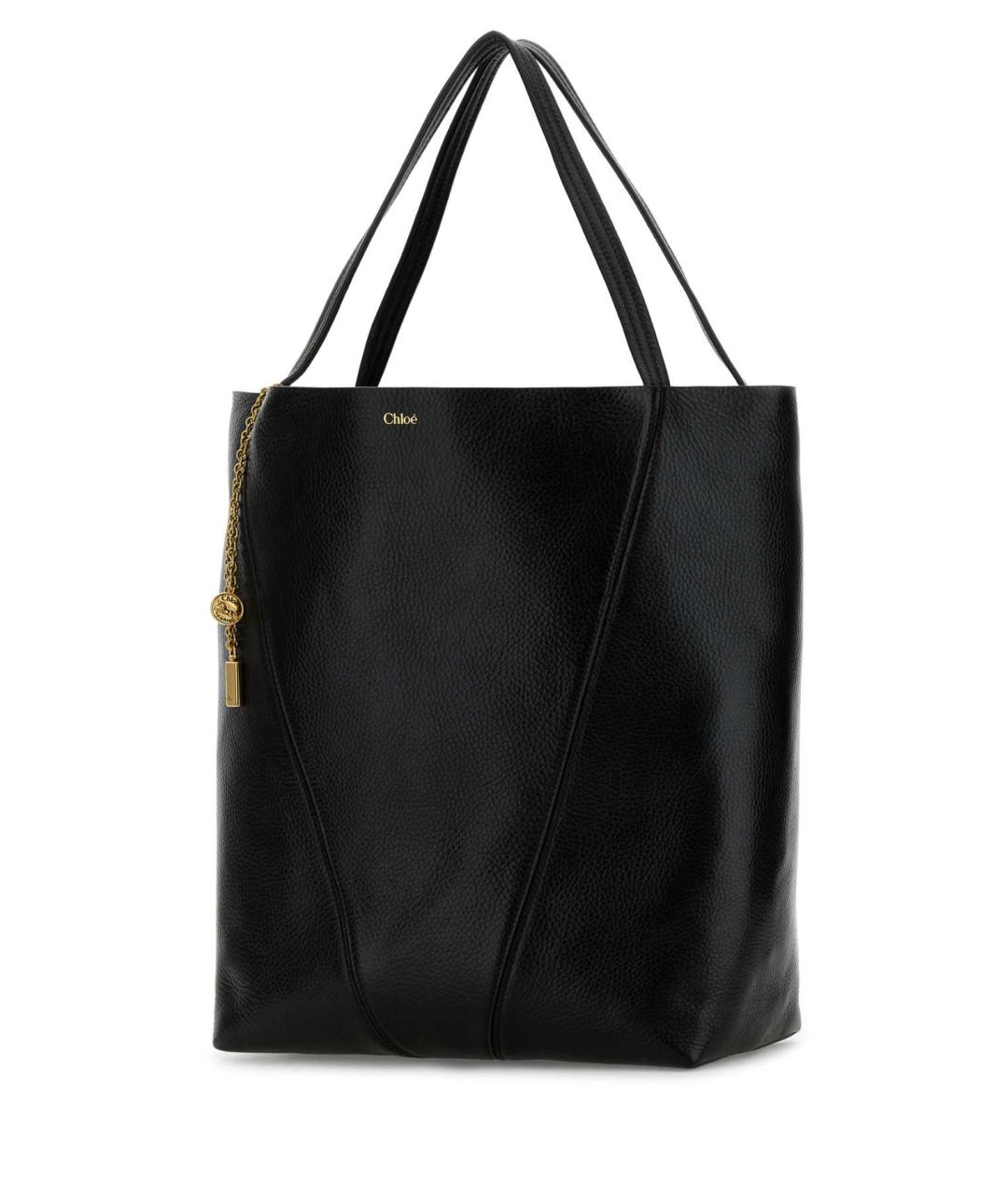 CHLOE Черная кожаная сумка тоут, фото 2